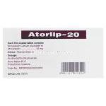 Omnitor20 オムニトール、ジェネリックリピトール、アトルバスタチン20mg 製造情報